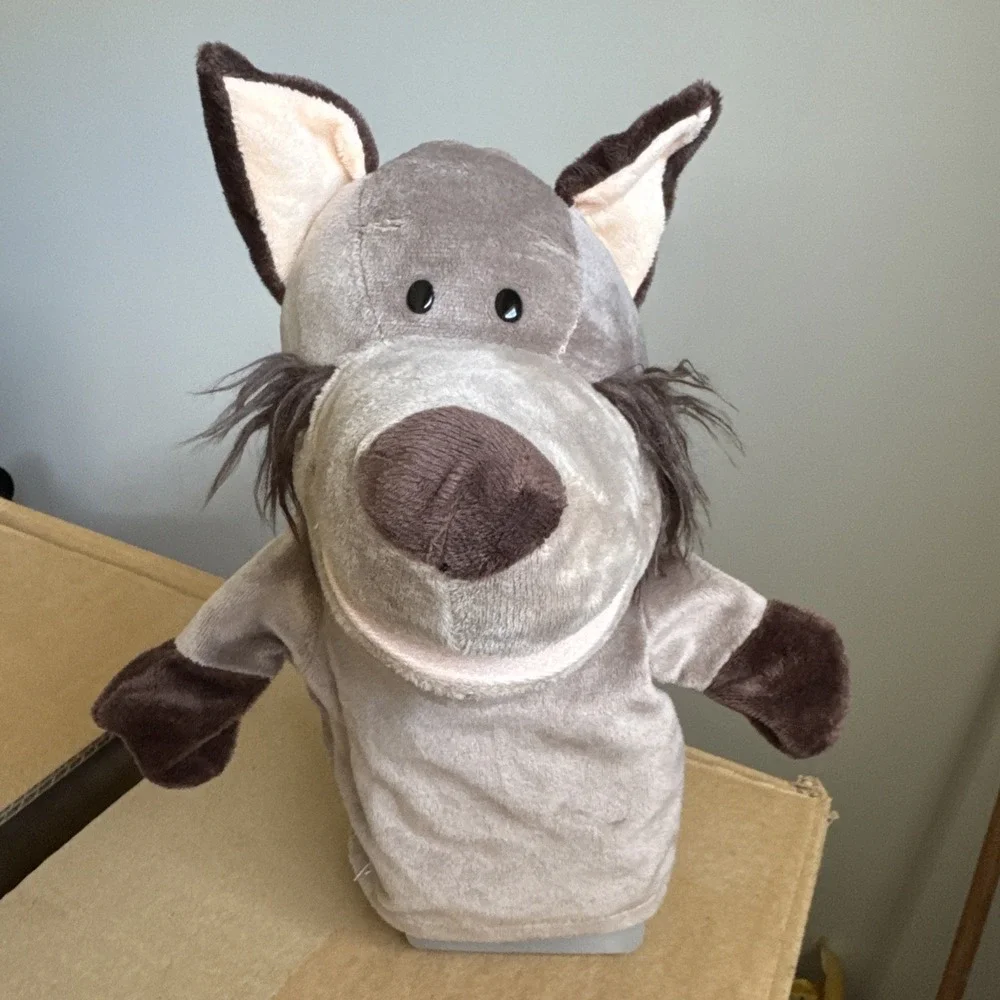 Wolf Open Mouth Hand Puppet Animal Pretend Play Storytelling 9